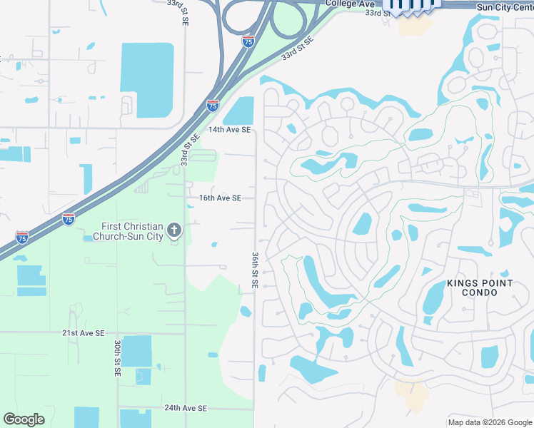 map of restaurants, bars, coffee shops, grocery stores, and more near 2520 Lynx Road in Sun City Center