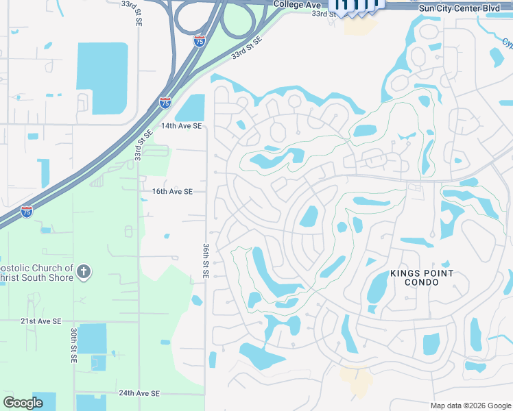 map of restaurants, bars, coffee shops, grocery stores, and more near 1603 Layton Court in Sun City Center