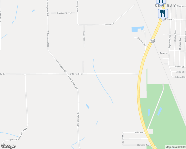 map of restaurants, bars, coffee shops, grocery stores, and more near 500 Lake Streety Road in Frostproof
