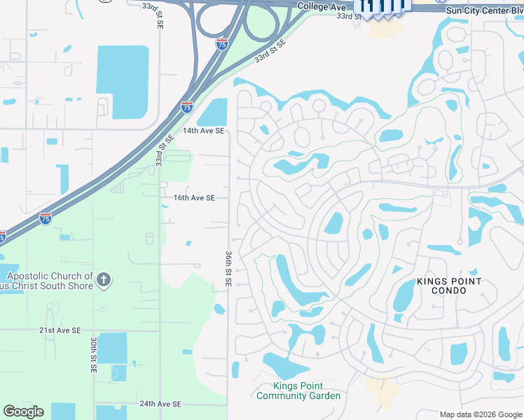 map of restaurants, bars, coffee shops, grocery stores, and more near 1604 Leland Drive in Sun City Center