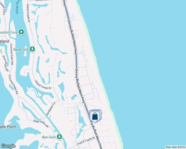 map of restaurants, bars, coffee shops, grocery stores, and more near 1000 Beach Road in Indian River Shores