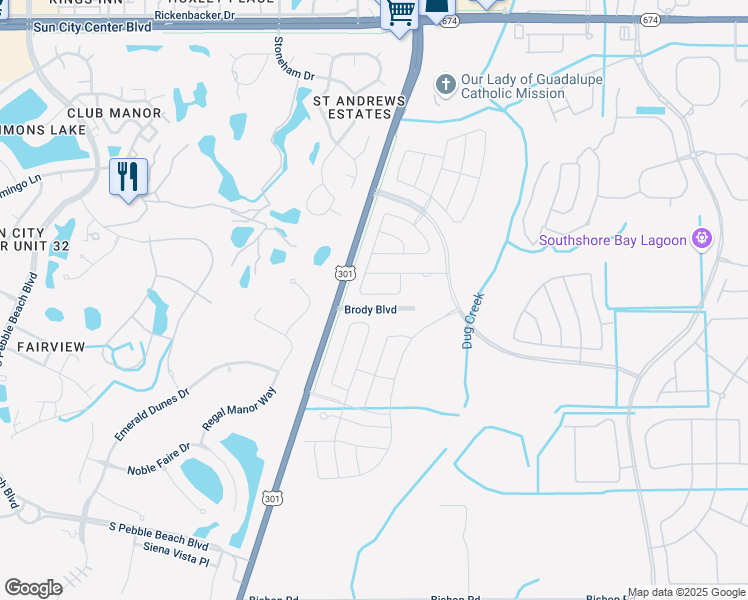 map of restaurants, bars, coffee shops, grocery stores, and more near 17037 Peaceful Valley Drive in Wimauma