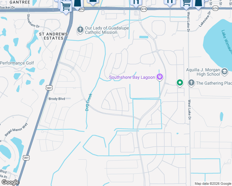 map of restaurants, bars, coffee shops, grocery stores, and more near in Wimauma