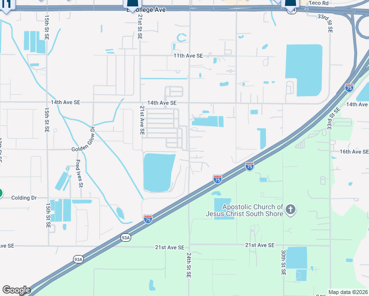 map of restaurants, bars, coffee shops, grocery stores, and more near 2328 Pleasure Run Drive in Ruskin