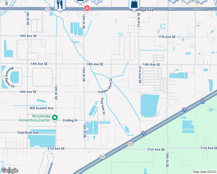 map of restaurants, bars, coffee shops, grocery stores, and more near in Ruskin