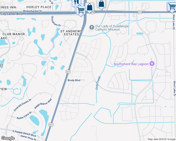 map of restaurants, bars, coffee shops, grocery stores, and more near 16827 Peaceful Valley Drive in Wimauma