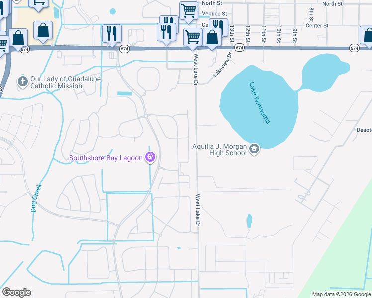 map of restaurants, bars, coffee shops, grocery stores, and more near 16843 Whisper Elm Street in Wimauma