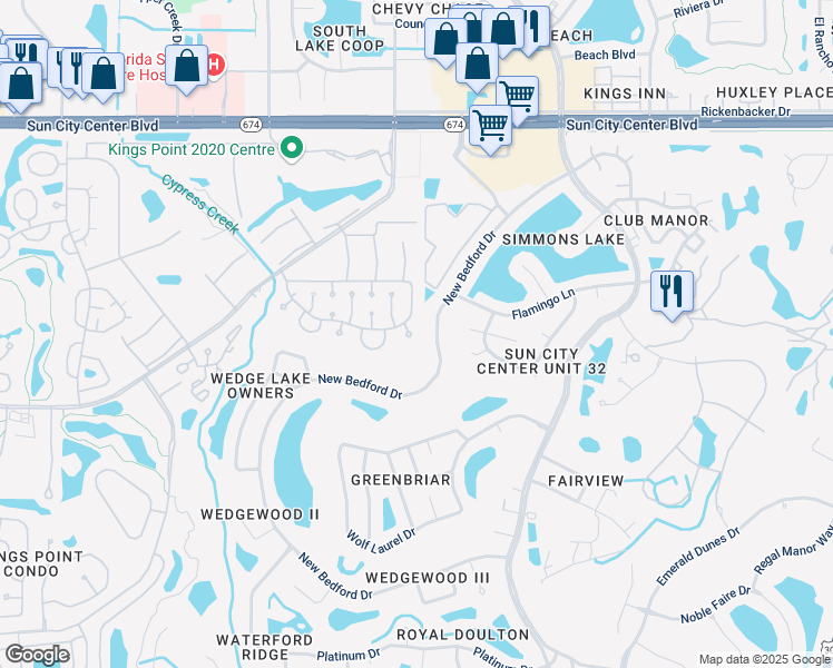 map of restaurants, bars, coffee shops, grocery stores, and more near 503 Fallow Court in Sun City Center