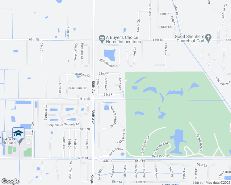 map of restaurants, bars, coffee shops, grocery stores, and more near 5540 61st Place in Vero Beach