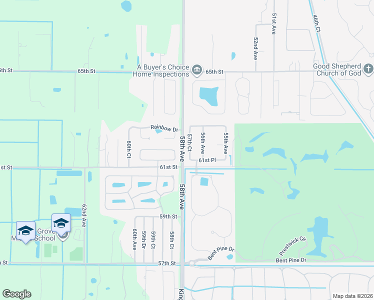 map of restaurants, bars, coffee shops, grocery stores, and more near 6139 57th Court in Vero Beach