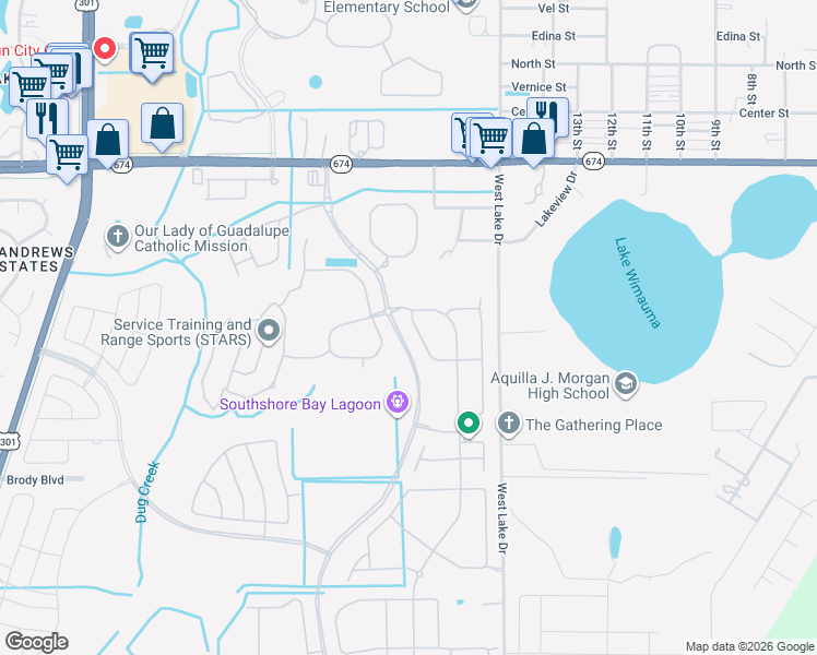 map of restaurants, bars, coffee shops, grocery stores, and more near 5002 Jackel Chase Drive in Wimauma