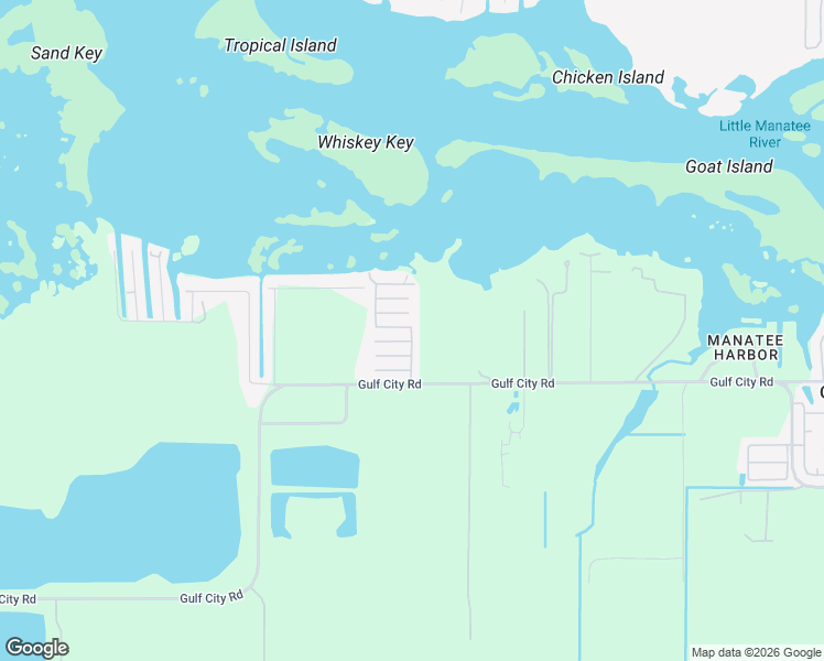 map of restaurants, bars, coffee shops, grocery stores, and more near Little Manatee Isles Park Drive in Ruskin