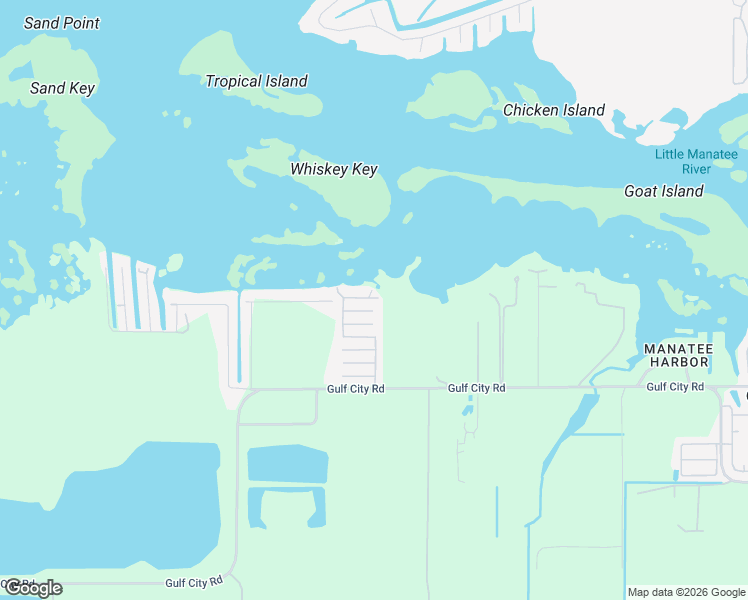 map of restaurants, bars, coffee shops, grocery stores, and more near Little Manatee Isles Park Drive in Ruskin