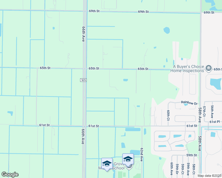 map of restaurants, bars, coffee shops, grocery stores, and more near 6435 65th Street in Vero Beach