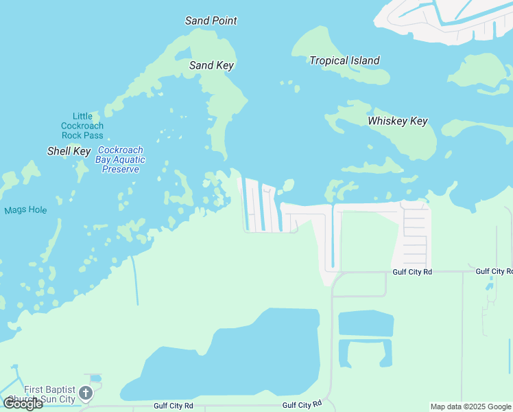 map of restaurants, bars, coffee shops, grocery stores, and more near 818 Seabreeze Drive in Ruskin