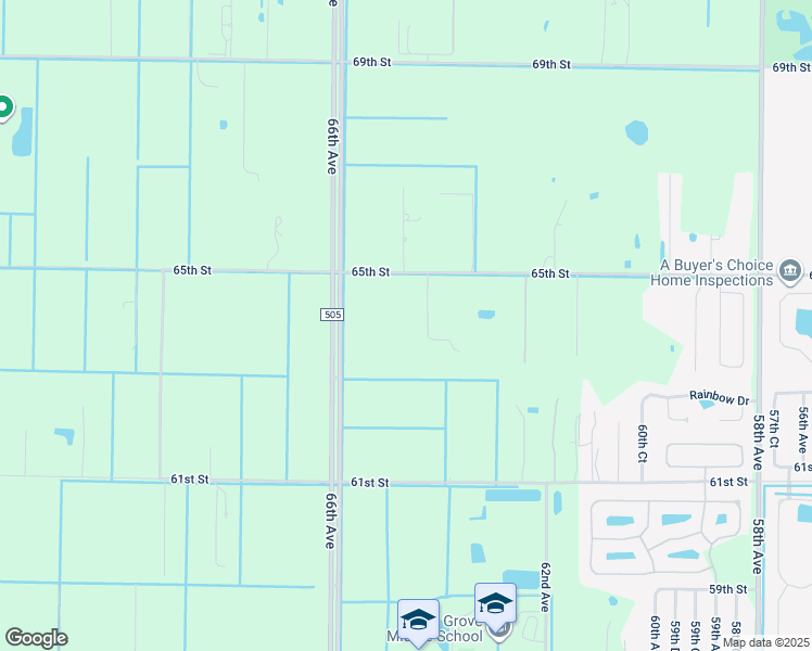 map of restaurants, bars, coffee shops, grocery stores, and more near 6435 65th Street in Vero Beach