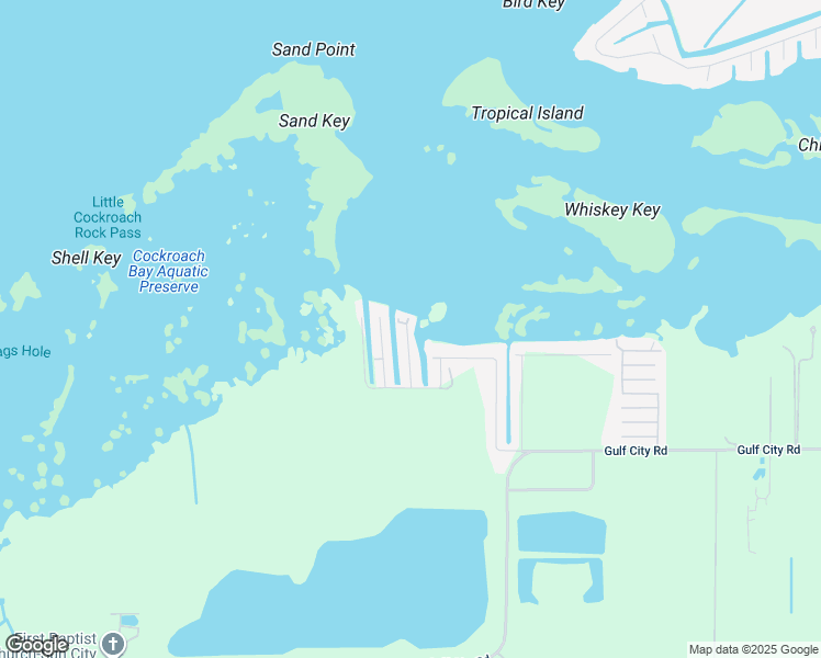 map of restaurants, bars, coffee shops, grocery stores, and more near 808 Bayview Drive in Ruskin
