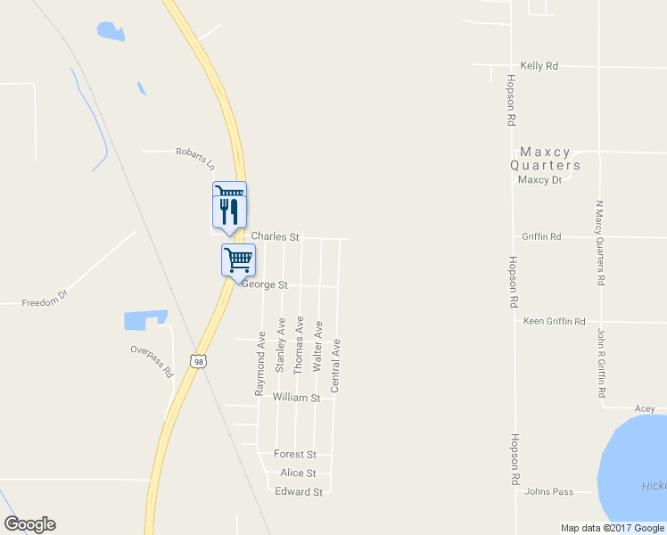 map of restaurants, bars, coffee shops, grocery stores, and more near 212 Central Avenue in Frostproof