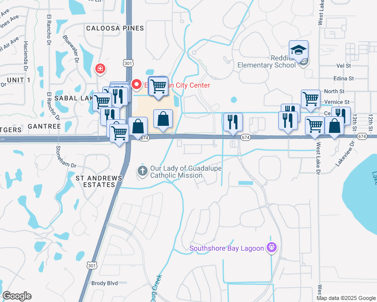 map of restaurants, bars, coffee shops, grocery stores, and more near 5011 Florida 674 in Wimauma