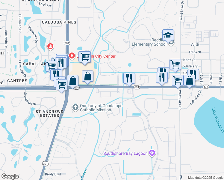map of restaurants, bars, coffee shops, grocery stores, and more near 5014 Bella Armonia Circle in Wimauma