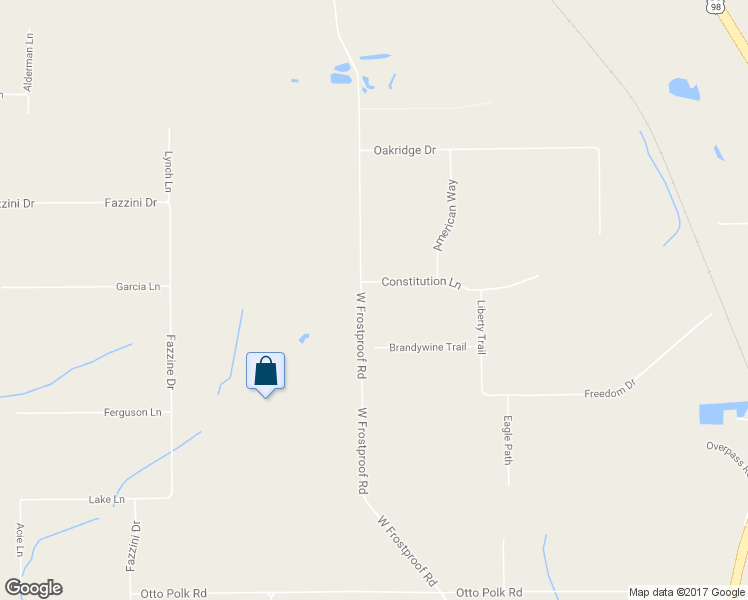 map of restaurants, bars, coffee shops, grocery stores, and more near 94 Constitution Lane in Frostproof