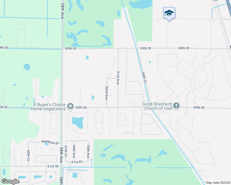 map of restaurants, bars, coffee shops, grocery stores, and more near 6610 52nd Avenue in Vero Beach