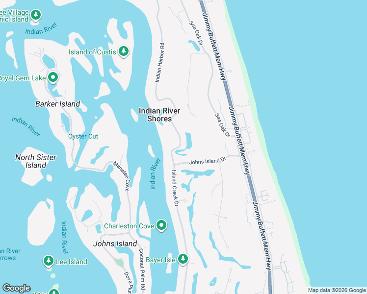 map of restaurants, bars, coffee shops, grocery stores, and more near 210 Indian Harbor Road in Indian River Shores