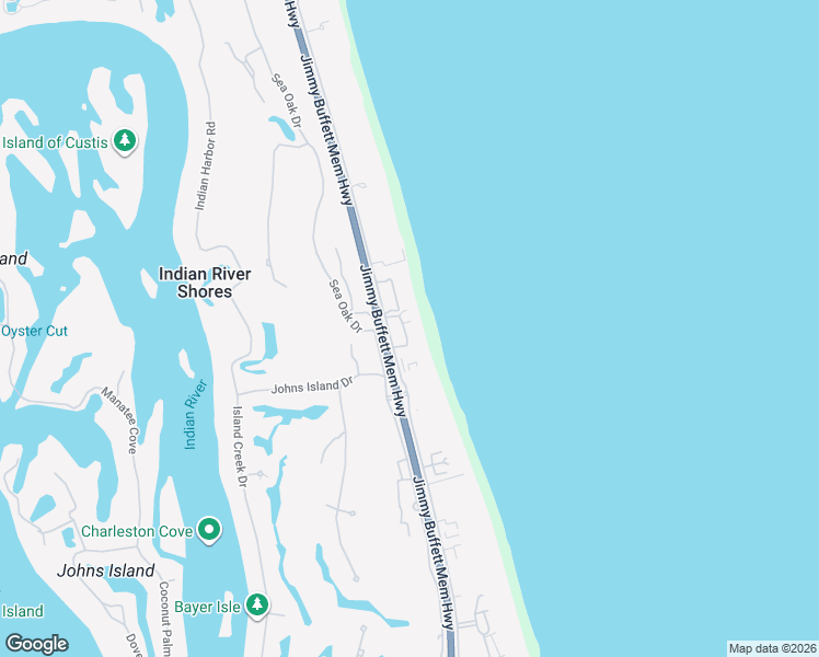 map of restaurants, bars, coffee shops, grocery stores, and more near 300 Ocean Road in Indian River Shores