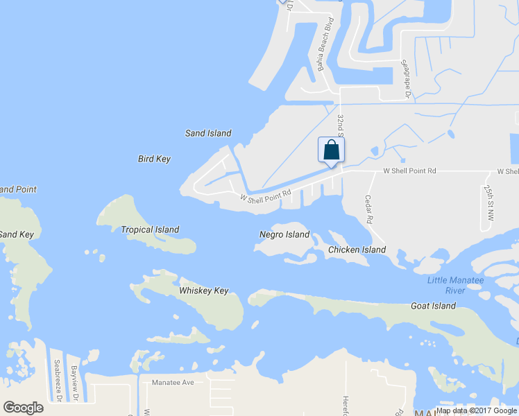 map of restaurants, bars, coffee shops, grocery stores, and more near 3316 West Shell Point Road in Ruskin