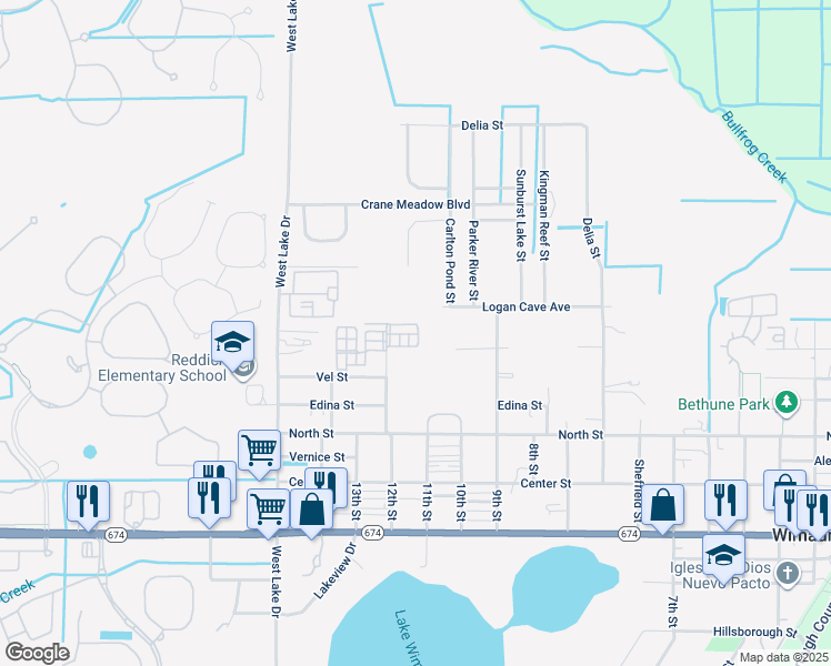 map of restaurants, bars, coffee shops, grocery stores, and more near 5316 Sun Paradise Court in Wimauma