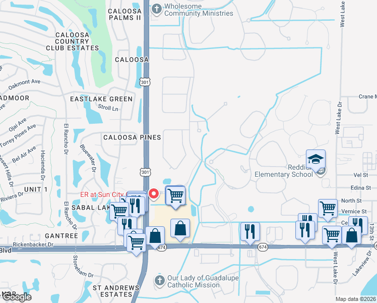 map of restaurants, bars, coffee shops, grocery stores, and more near 4822 Grand Banks Drive in Wimauma