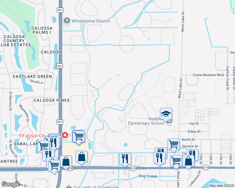 map of restaurants, bars, coffee shops, grocery stores, and more near 5059 Ivory Stone Drive in Wimauma