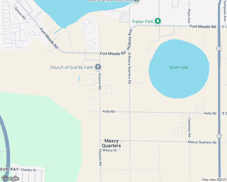 map of restaurants, bars, coffee shops, grocery stores, and more near 36 Roosevelt Avenue in Frostproof