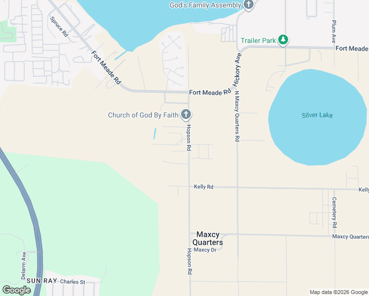 map of restaurants, bars, coffee shops, grocery stores, and more near 245 Hopson Road in Frostproof
