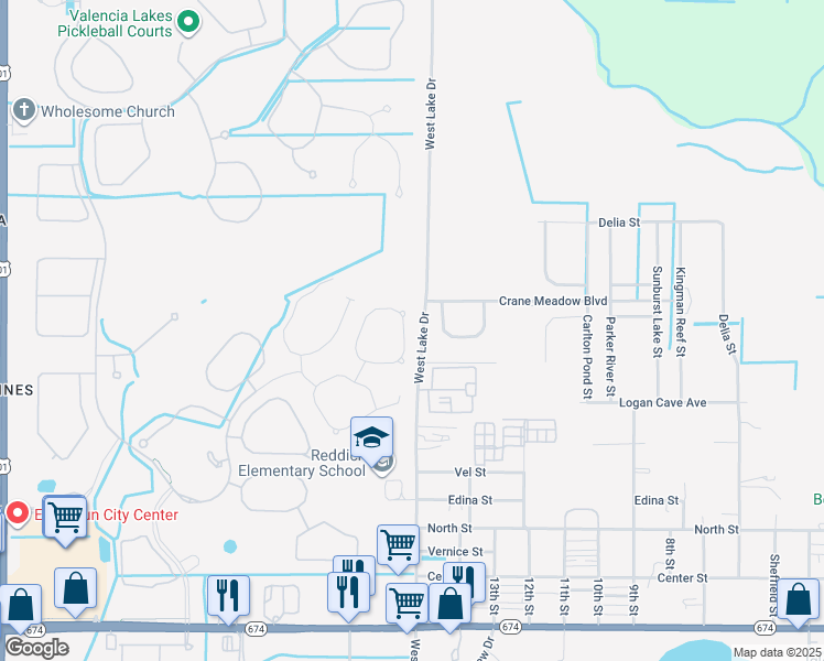 map of restaurants, bars, coffee shops, grocery stores, and more near 16704 West Lake Drive in Wimauma