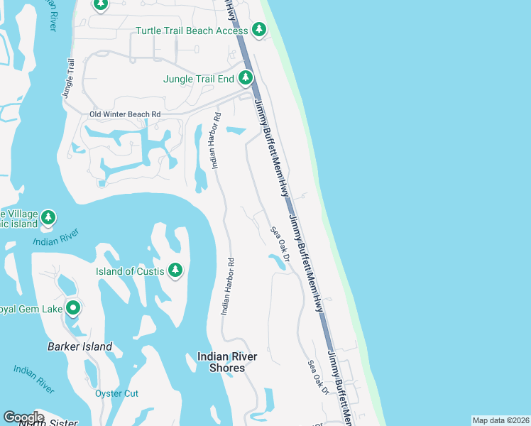 map of restaurants, bars, coffee shops, grocery stores, and more near 480 Sea Oak Drive in Vero Beach