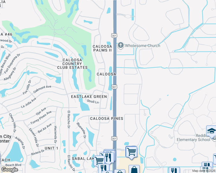 map of restaurants, bars, coffee shops, grocery stores, and more near 243 Linger Lane in Sun City Center