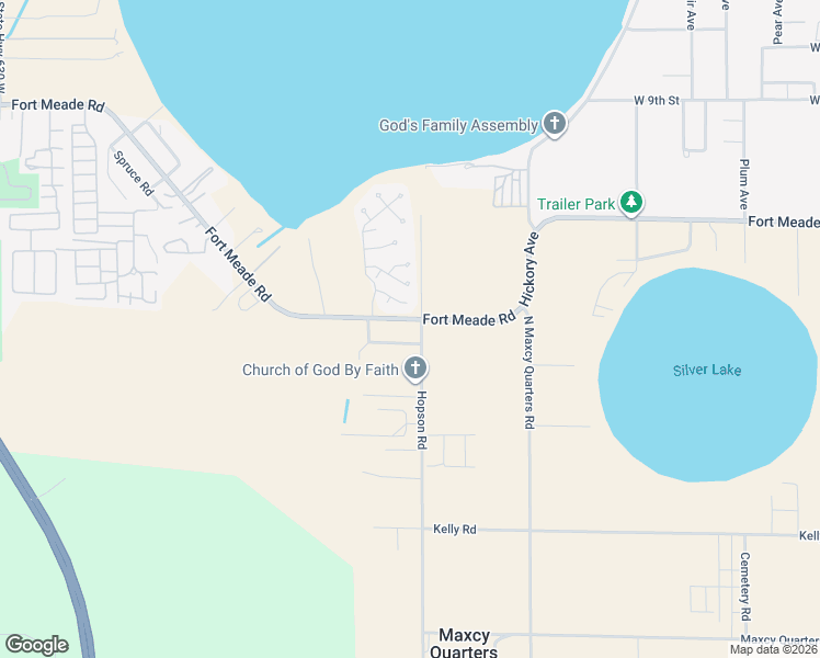map of restaurants, bars, coffee shops, grocery stores, and more near 1231 Fort Meade Road in Frostproof