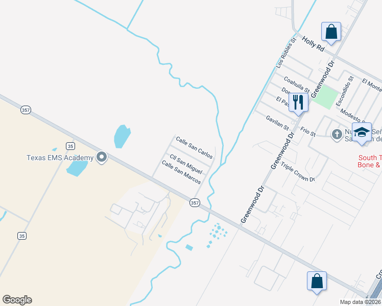 map of restaurants, bars, coffee shops, grocery stores, and more near 1246 Calle San Lucas in Corpus Christi