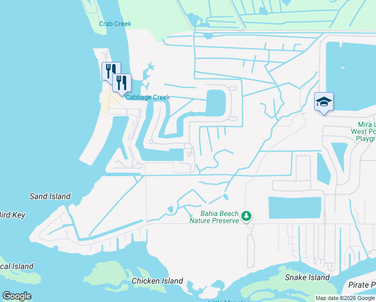 map of restaurants, bars, coffee shops, grocery stores, and more near 3079 Bermuda Sloop Cir in Ruskin
