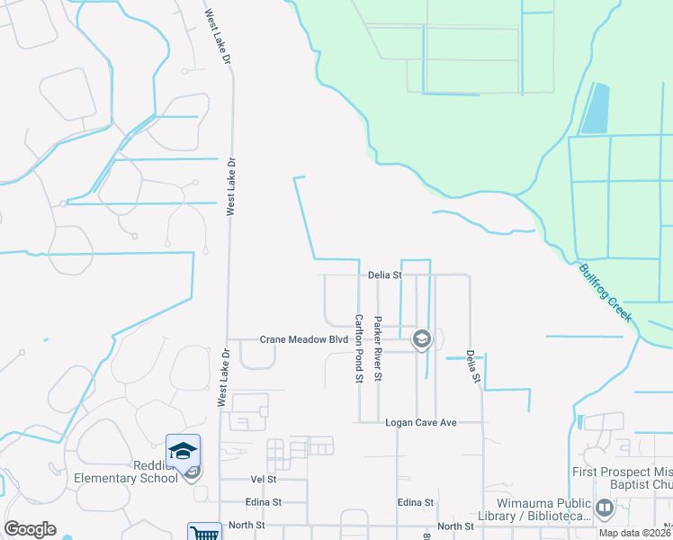 map of restaurants, bars, coffee shops, grocery stores, and more near 16554 Delia Street in Wimauma