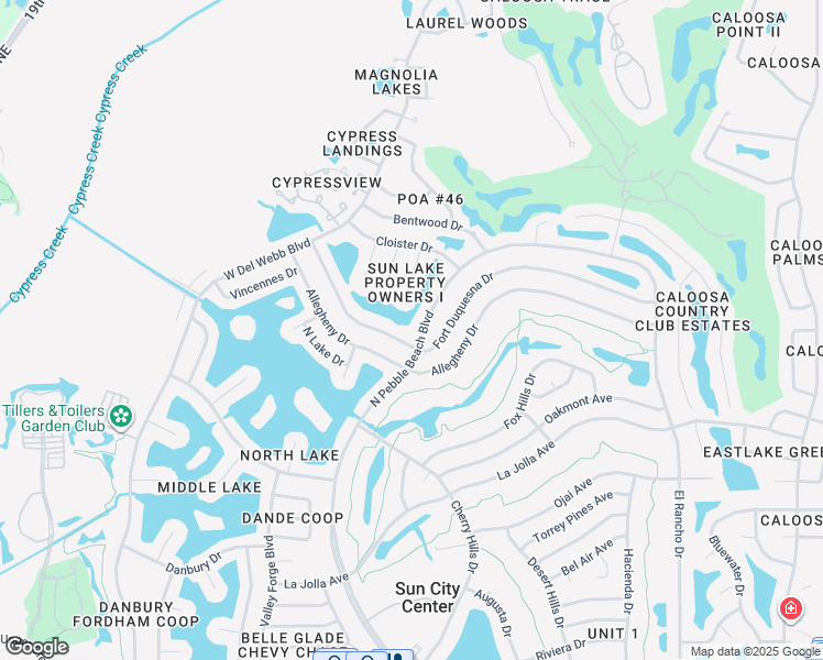 map of restaurants, bars, coffee shops, grocery stores, and more near 1509 Fort Duquesna Drive in Sun City Center