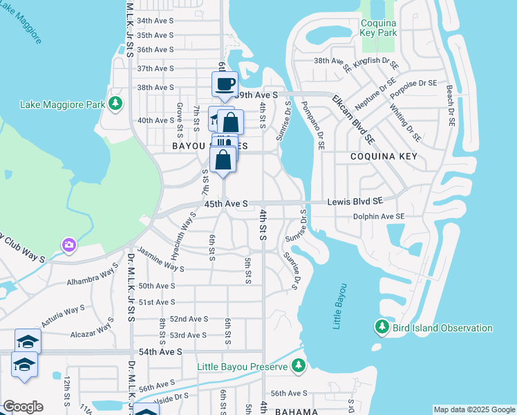 map of restaurants, bars, coffee shops, grocery stores, and more near in St. Petersburg