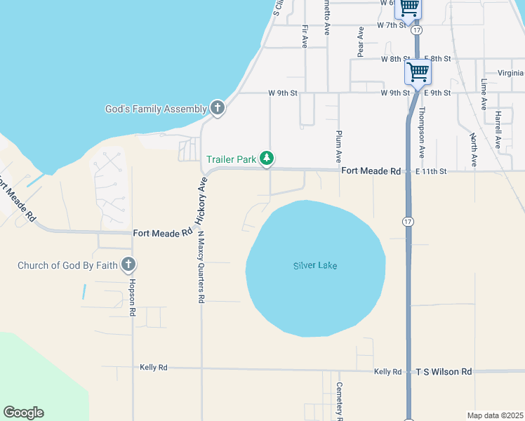 map of restaurants, bars, coffee shops, grocery stores, and more near 1126 Pine Avenue in Frostproof