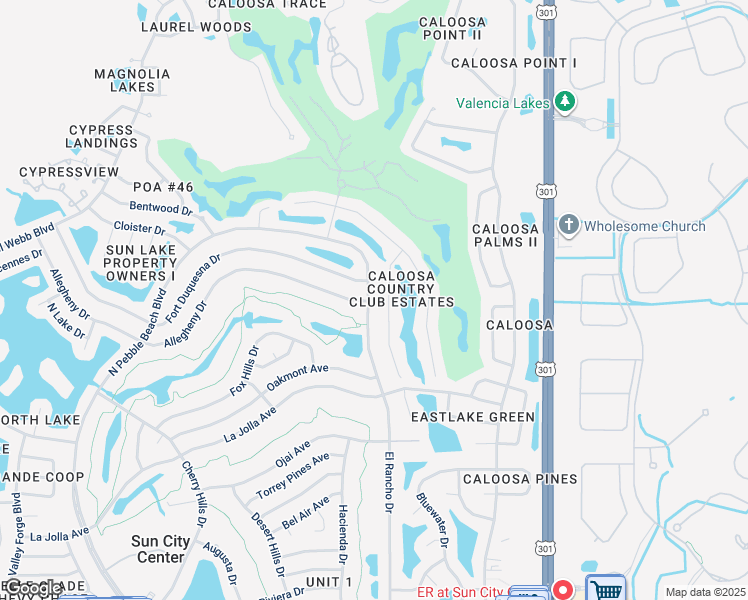 map of restaurants, bars, coffee shops, grocery stores, and more near 1901 El Rancho Drive in Sun City Center