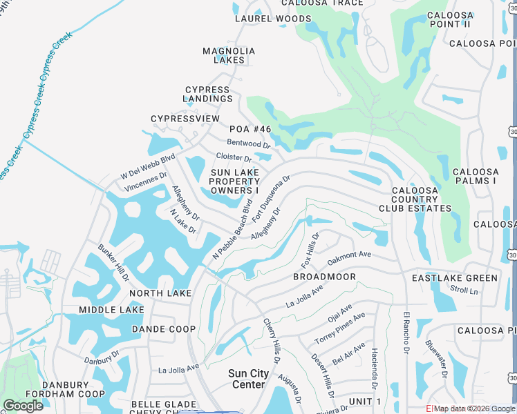 map of restaurants, bars, coffee shops, grocery stores, and more near 679 Fort Duquesna Drive in Sun City Center