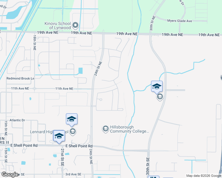 map of restaurants, bars, coffee shops, grocery stores, and more near 2451 Dovesong Trace Drive in Ruskin