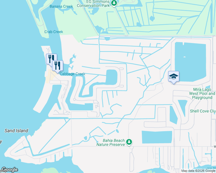 map of restaurants, bars, coffee shops, grocery stores, and more near 1024 Sea Grape Drive in Ruskin