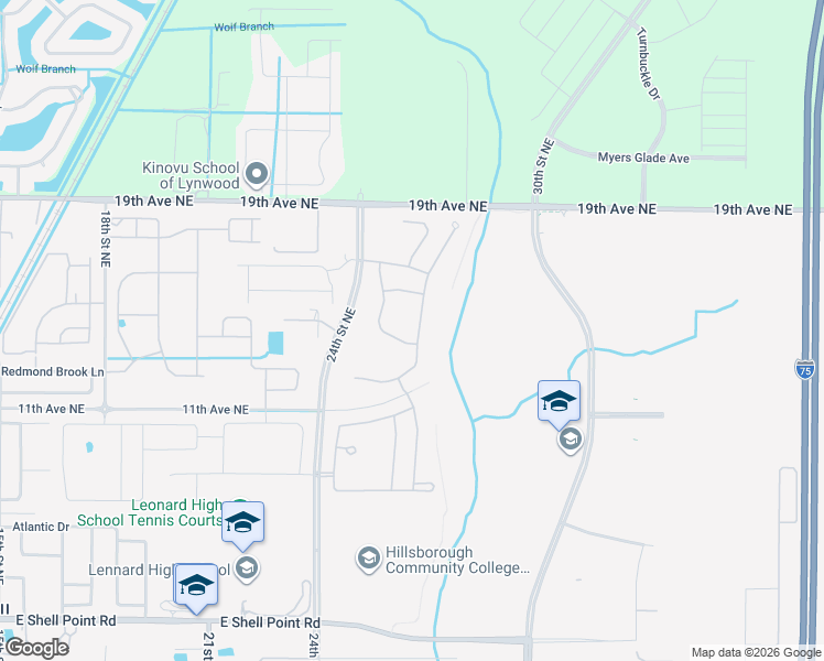 map of restaurants, bars, coffee shops, grocery stores, and more near 1408 Oak Pond Street in Ruskin