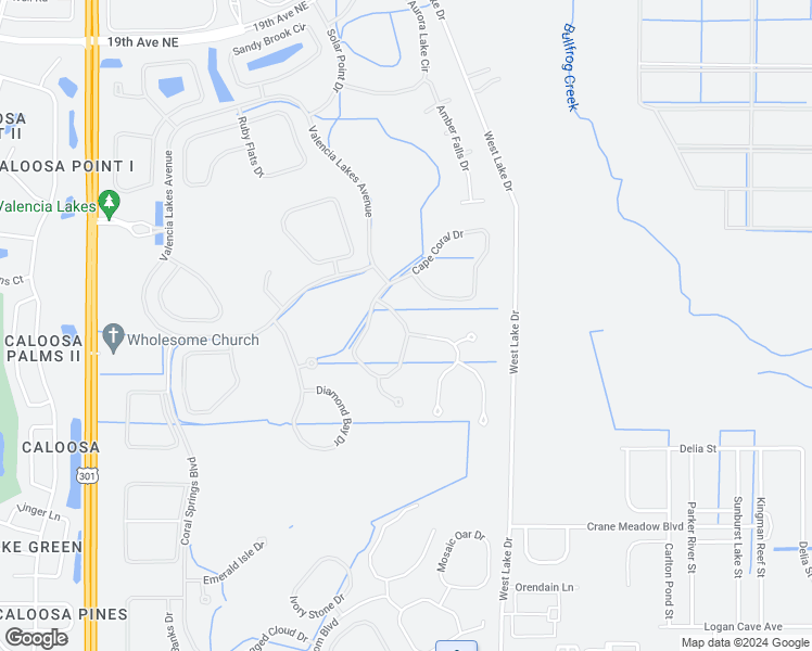 map of restaurants, bars, coffee shops, grocery stores, and more near 16127 Cape Coral Drive in Wimauma